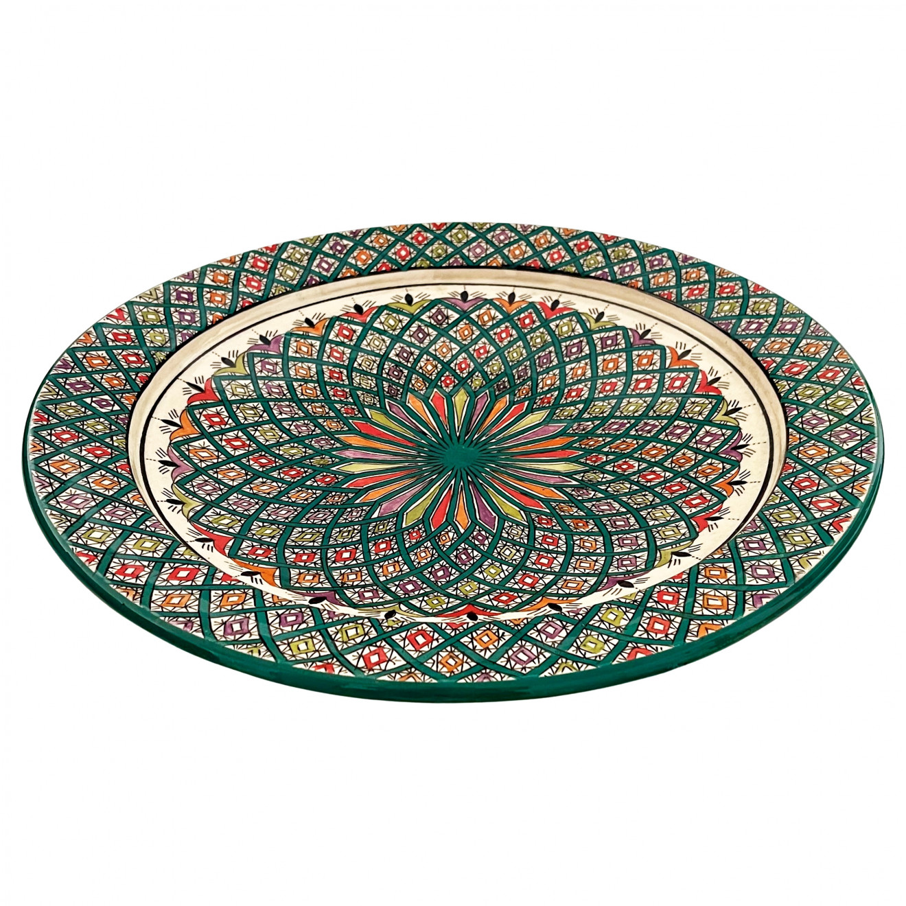 Große bunte Keramikschale aus Marokko Ø40cm