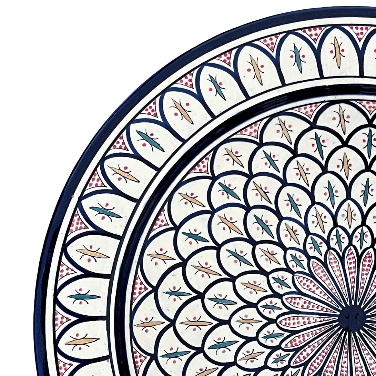 Große marokkanische Keramikschale SAFI Ø40 cm – handbemalt