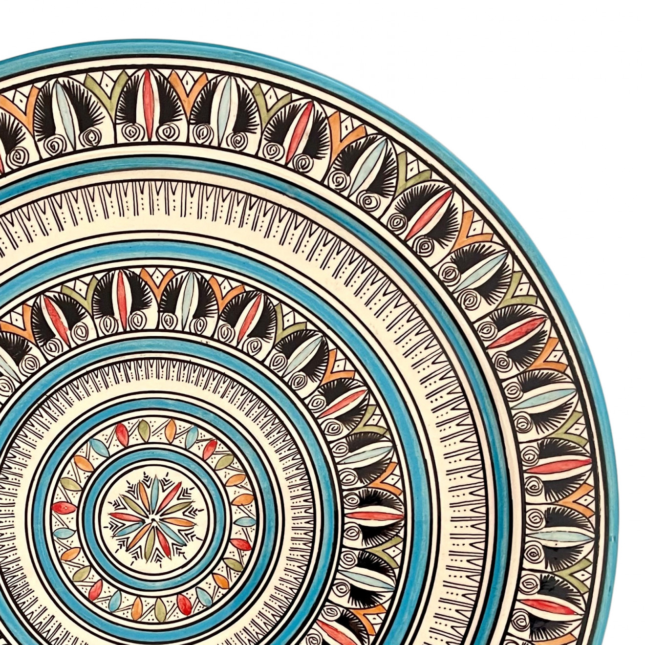 Handbemalter Servierteller aus Marokko Ø40cm