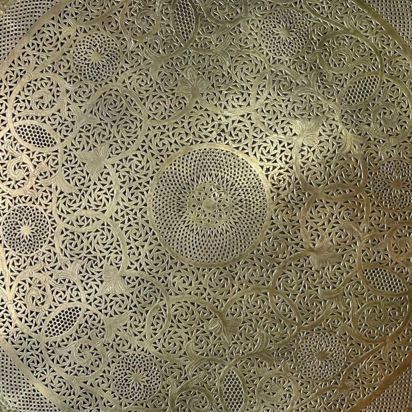 Marokkanische Wandleuchte aus Messing DORA-FES D100cm