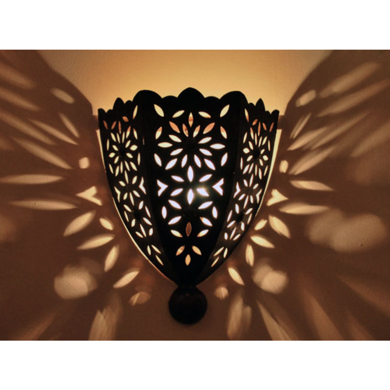 Metall-Wandlampe aus Marokko ZINA