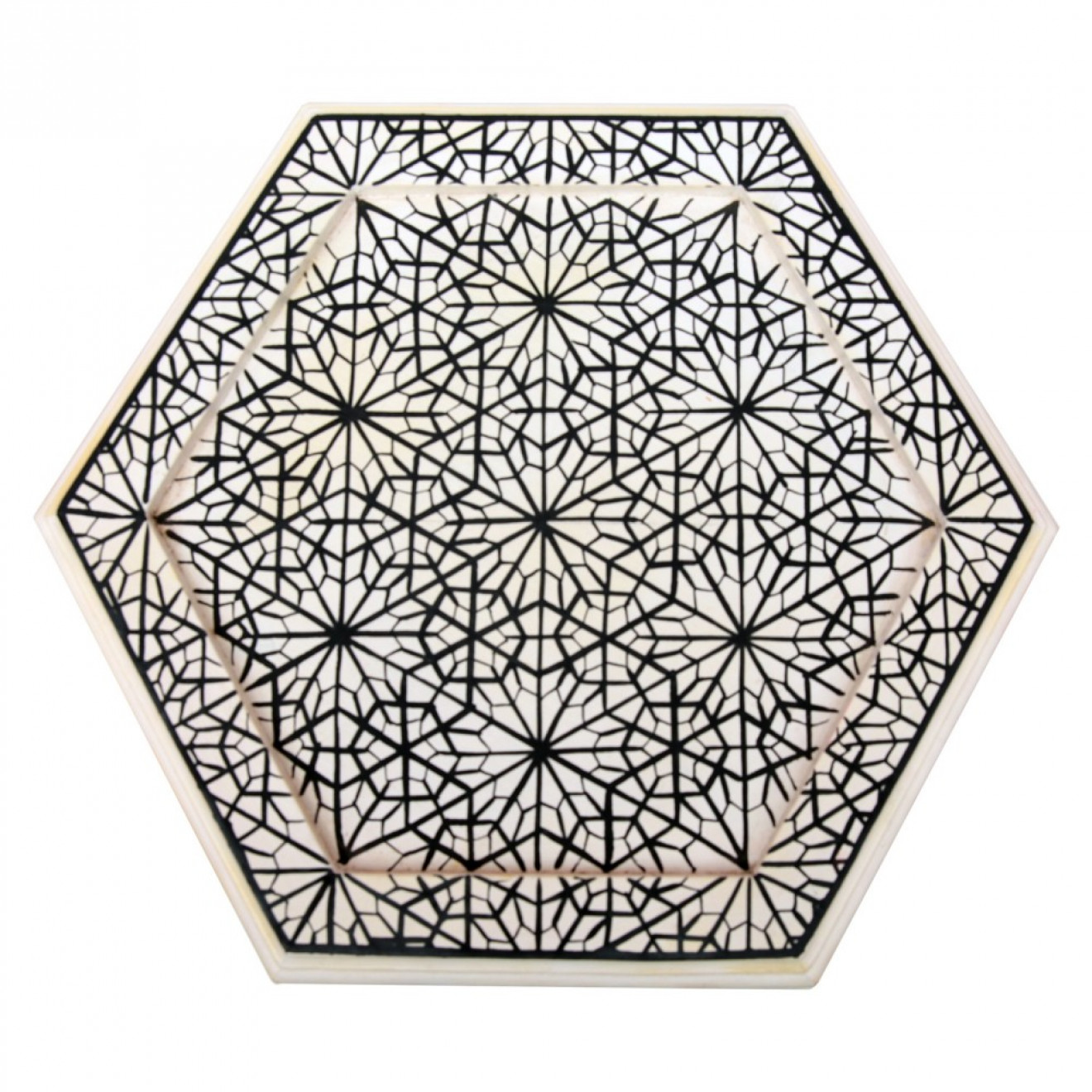 Orientalischer Handbemalt Teetisch aus Vollholz ANKABUTA