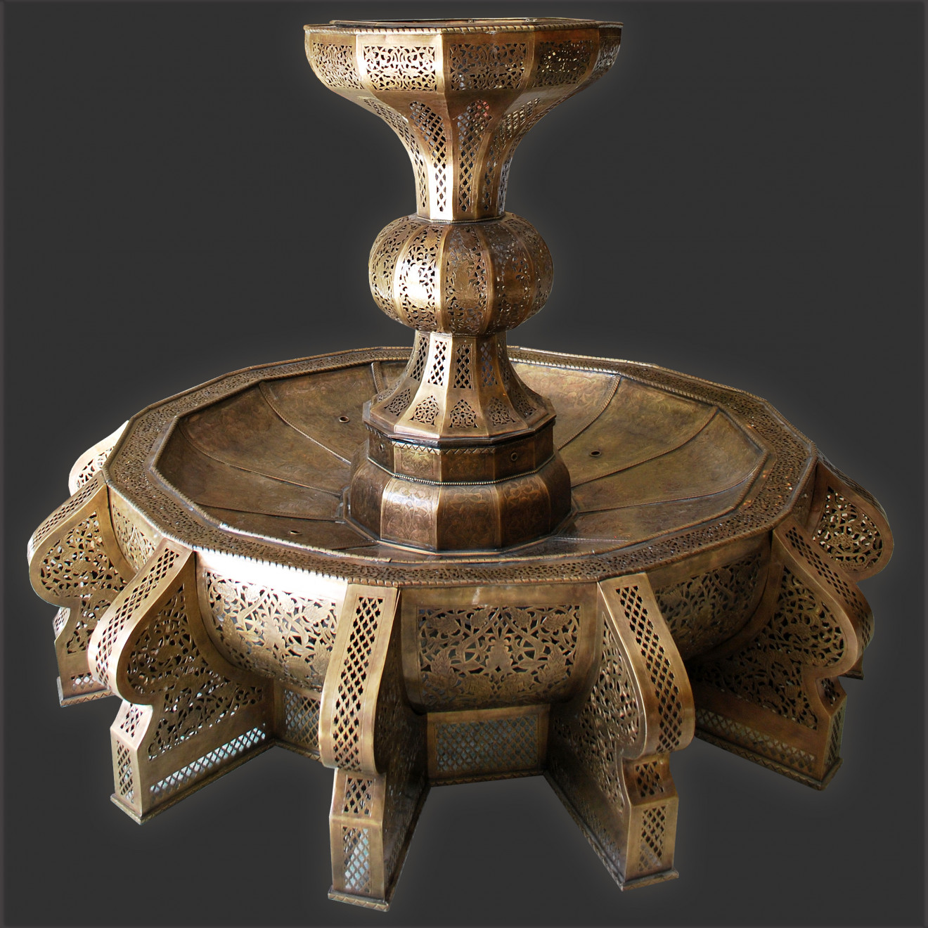 Orientalischer Brunnen aus Messing ARSSA H120cmXD110cm