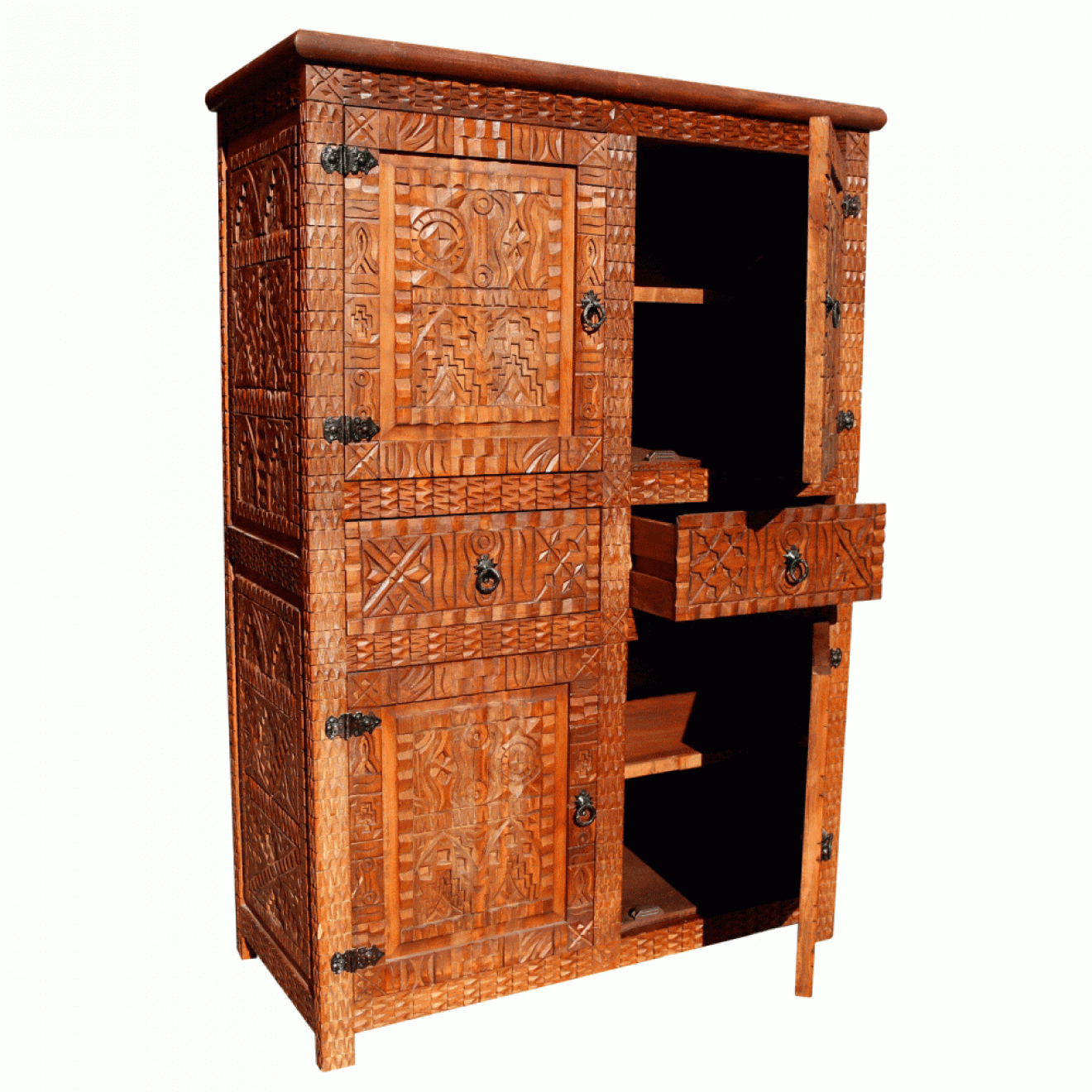 Marokkanischer Holzschrank -Barbari- Marokkanischer Holzschrank -Barbari-
