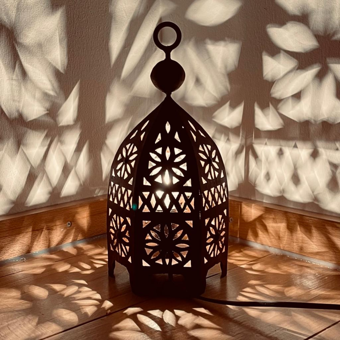 XXL Orientalische Eisen LATERNE marokkanische Lampe Metall Leuchte JAMA H120cm 