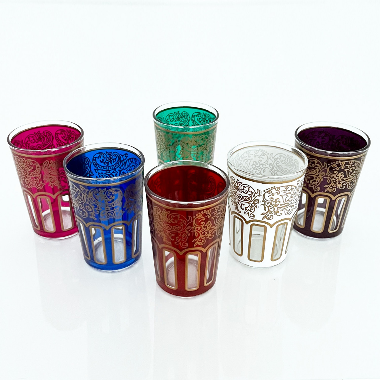 Große orientalische Tee-Gläser CHAI bunt