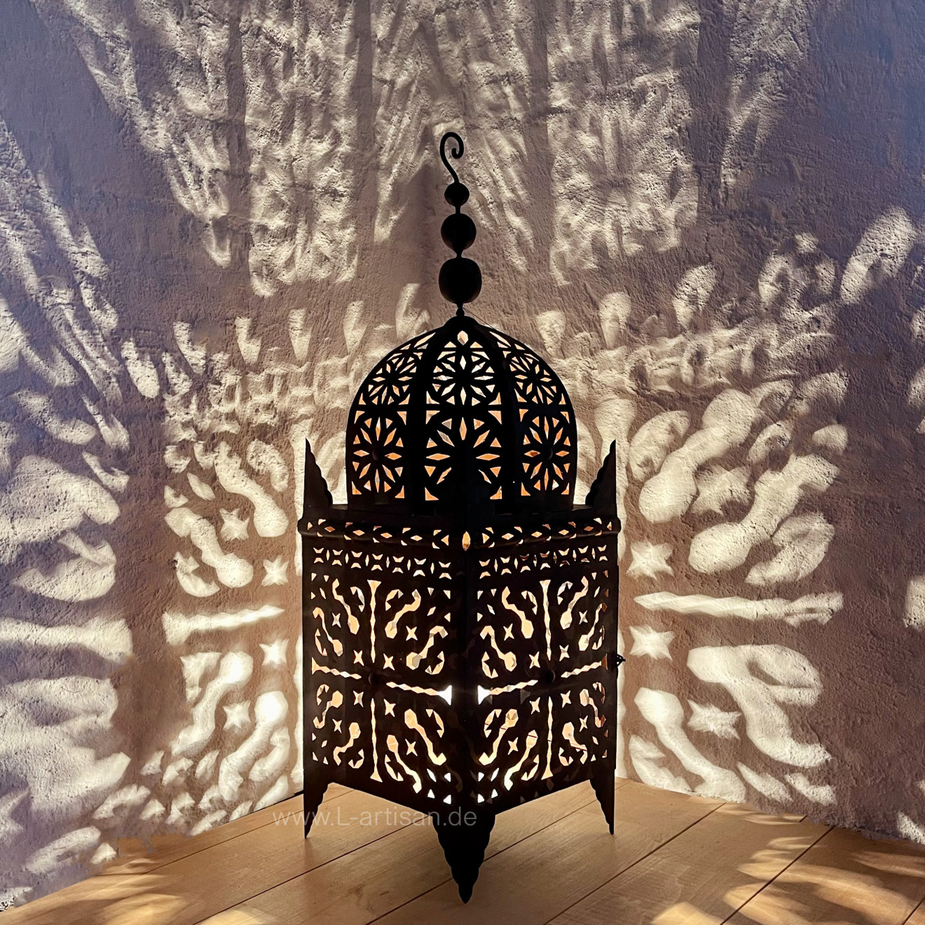 Original Marokkanische Eisenlaterne JAMA H75cm