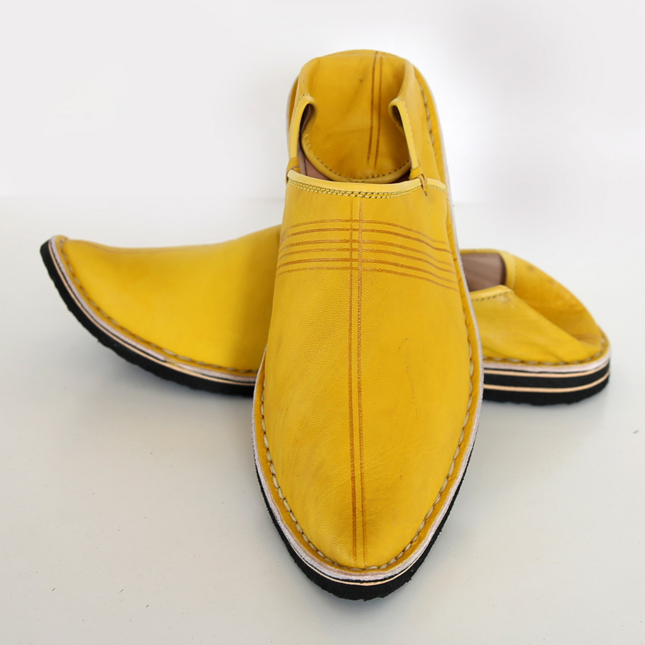 Marokkanische Lederschuhe "Babusche" Gelb