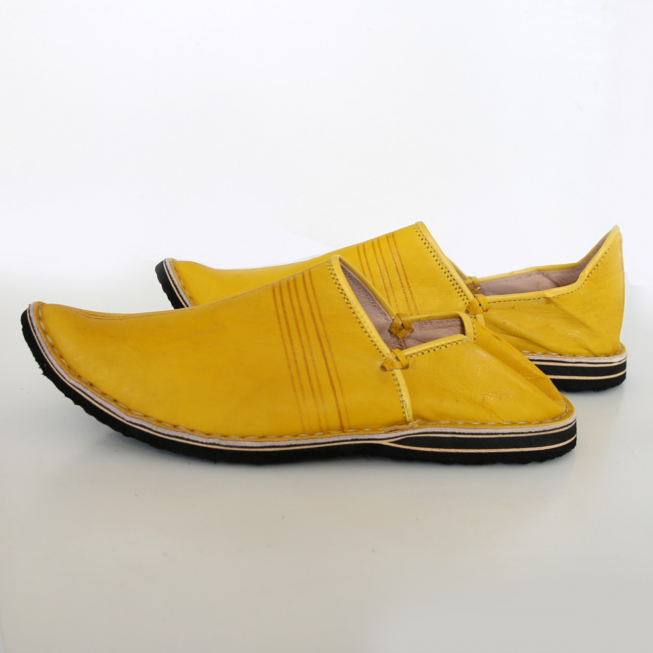 Marokkanische Lederschuhe "Babusche" Gelb