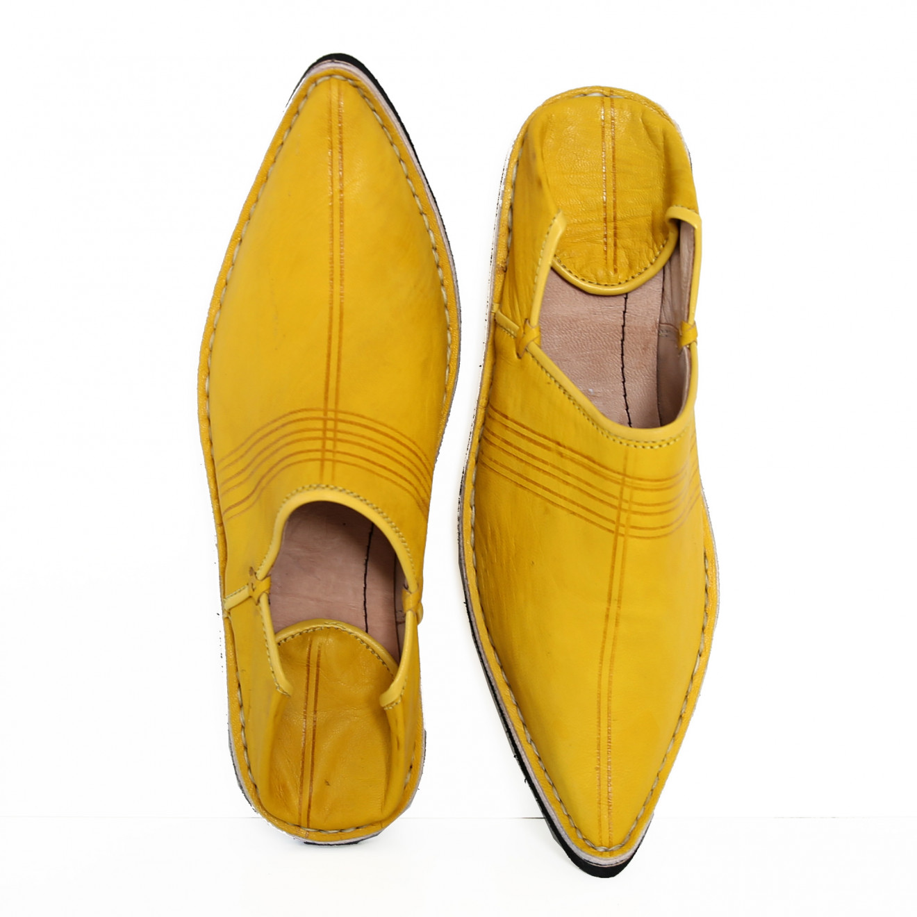 Marokkanische Lederschuhe "Babusche" Gelb