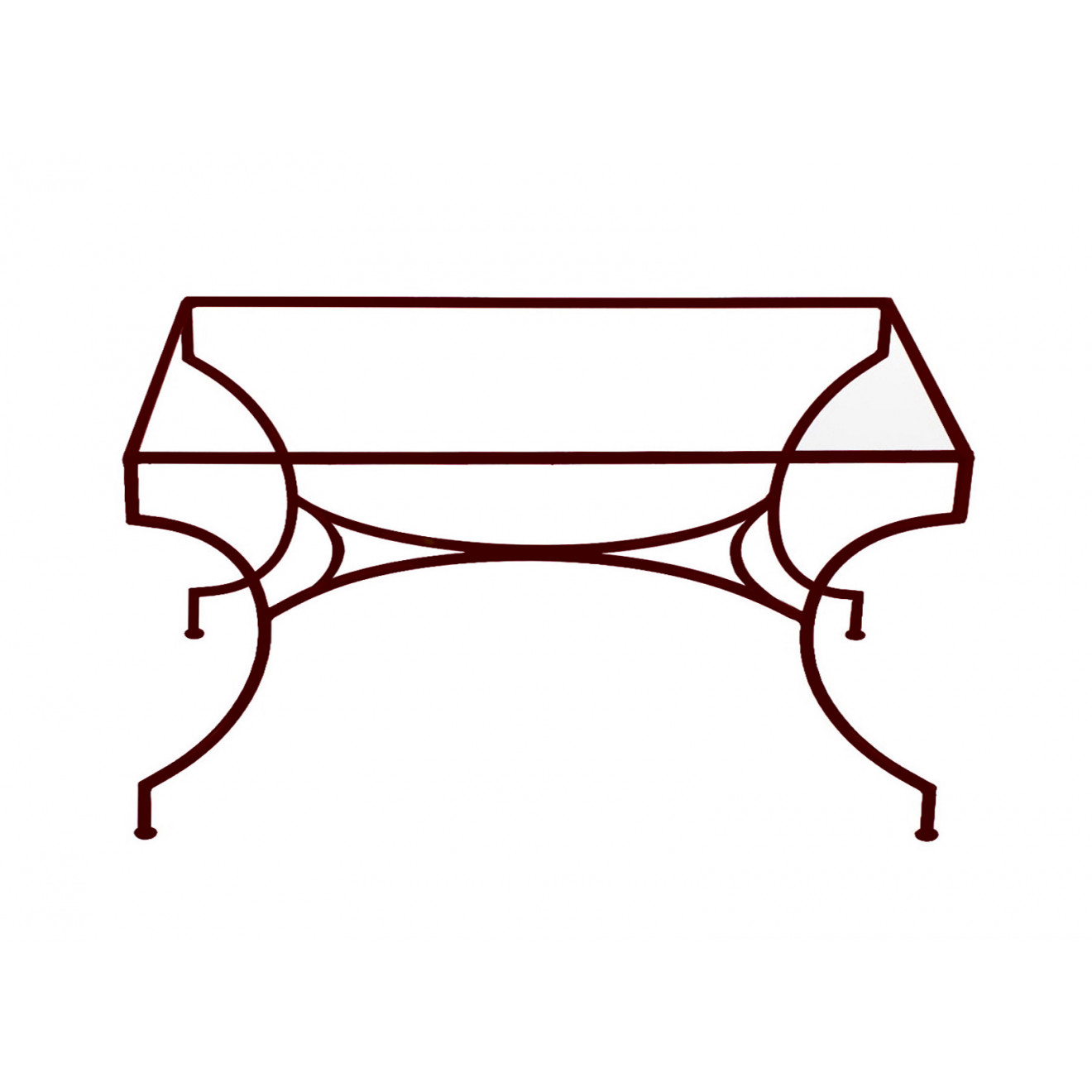 Arabischer Mosaiktisch SAOUDA Schwarz-Weiß rechteckig (150cmX80cm)