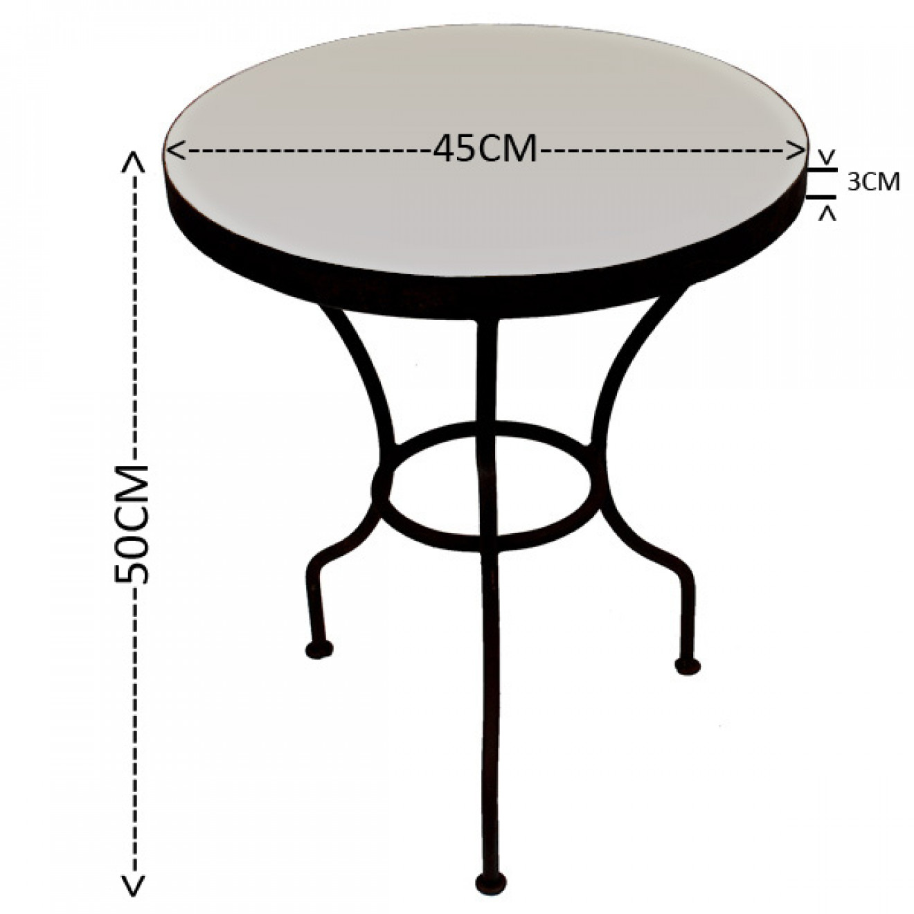Mosaiktisch Beistelltisch D45cm blau