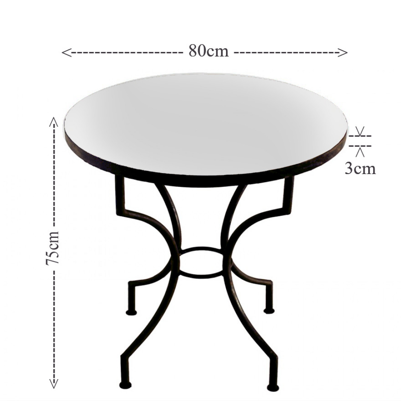 Mediterraner Gartentisch D80cm TASTIR-TÜRKIS-I