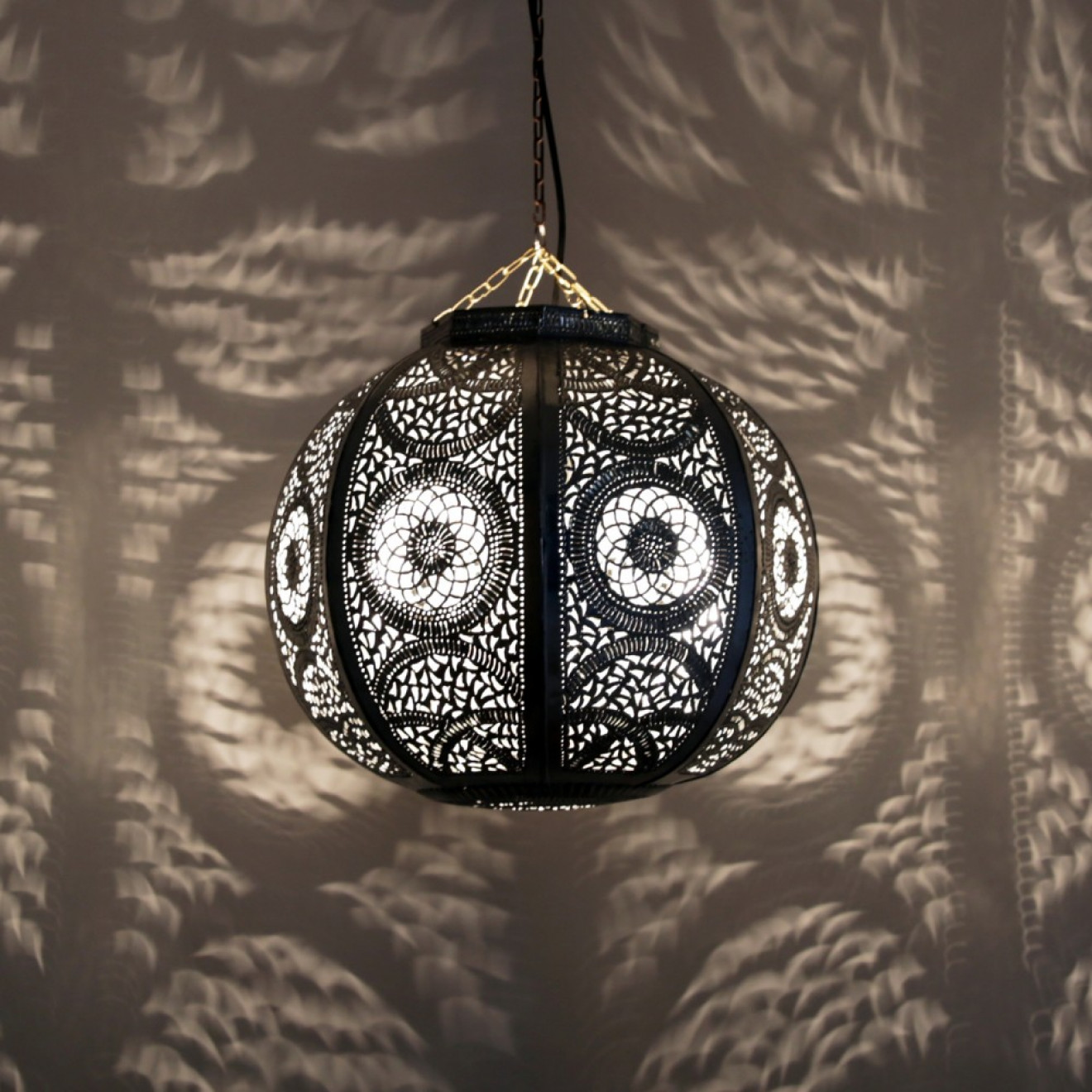 Orientalische Deckenleuchte "Kitora" Silber