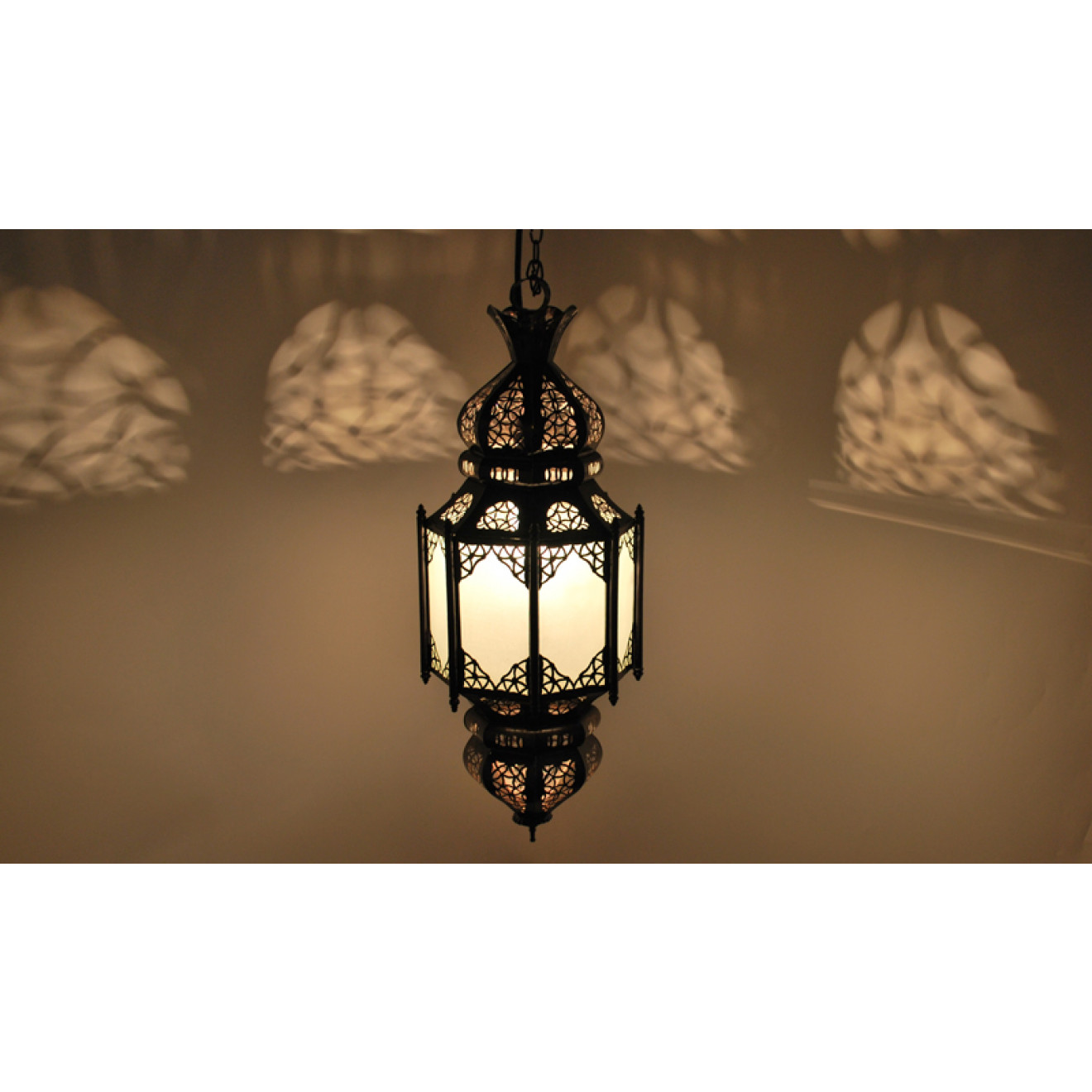 Arabische Hängelampe Lafna weiß