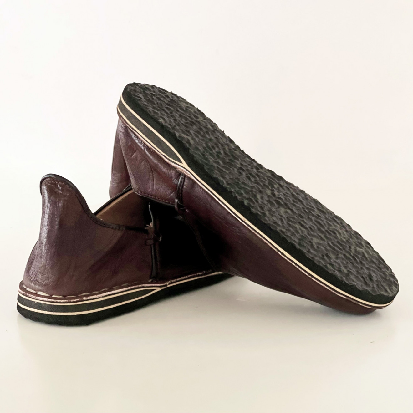 Marokkanische Hausschuhe Dunkelbraun MARAKKECH