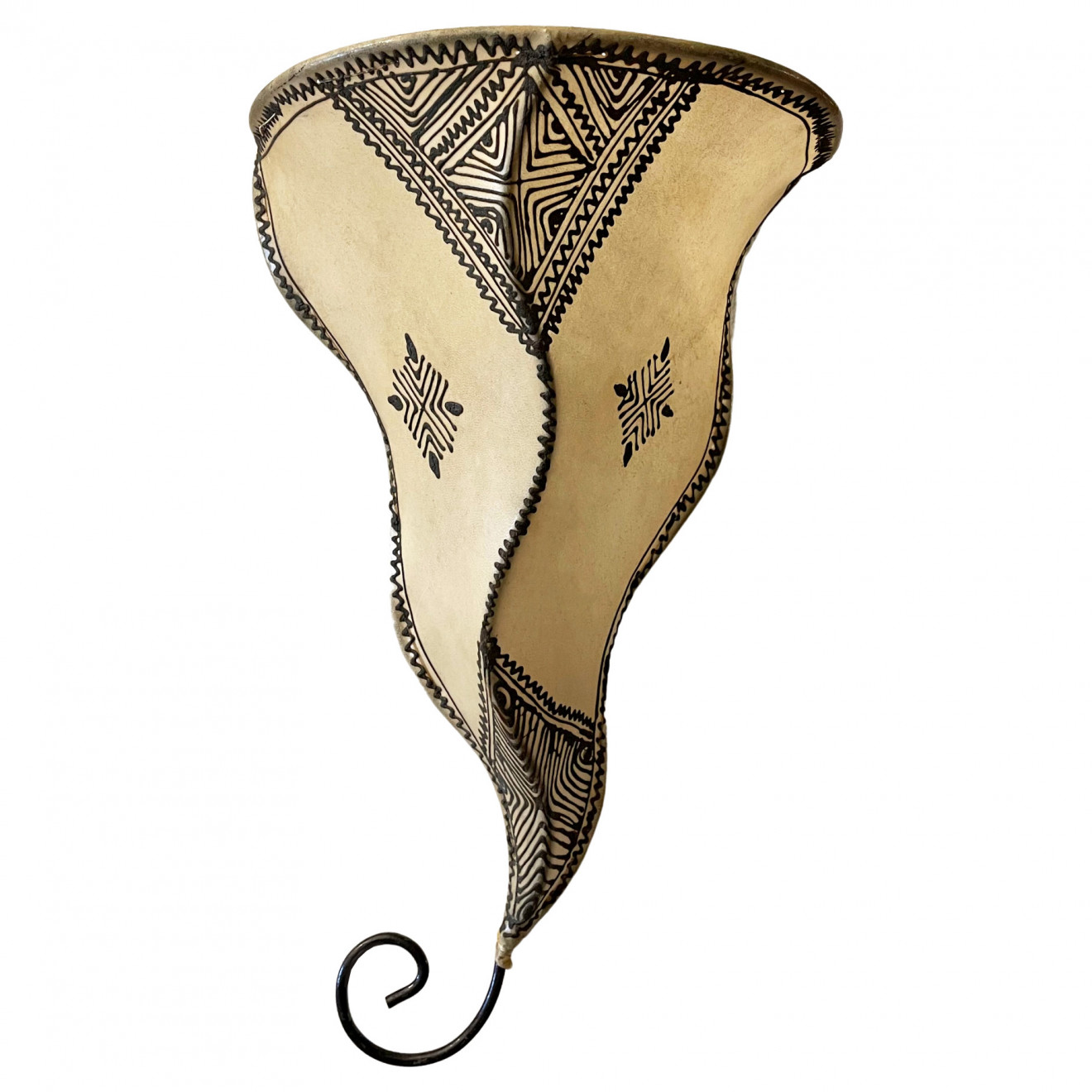 Marokkanische Leder-Wandlampe MASRA H40cm