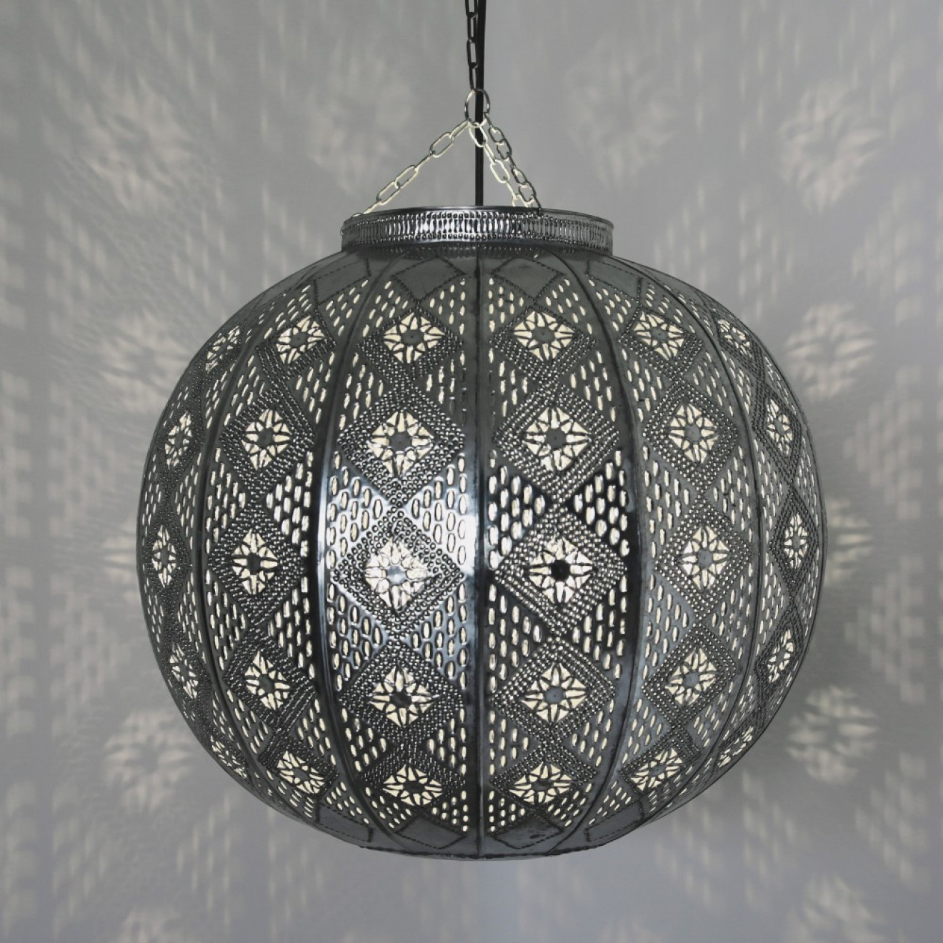 Orientalische Deckenleuchte MIMOSA Silber D38