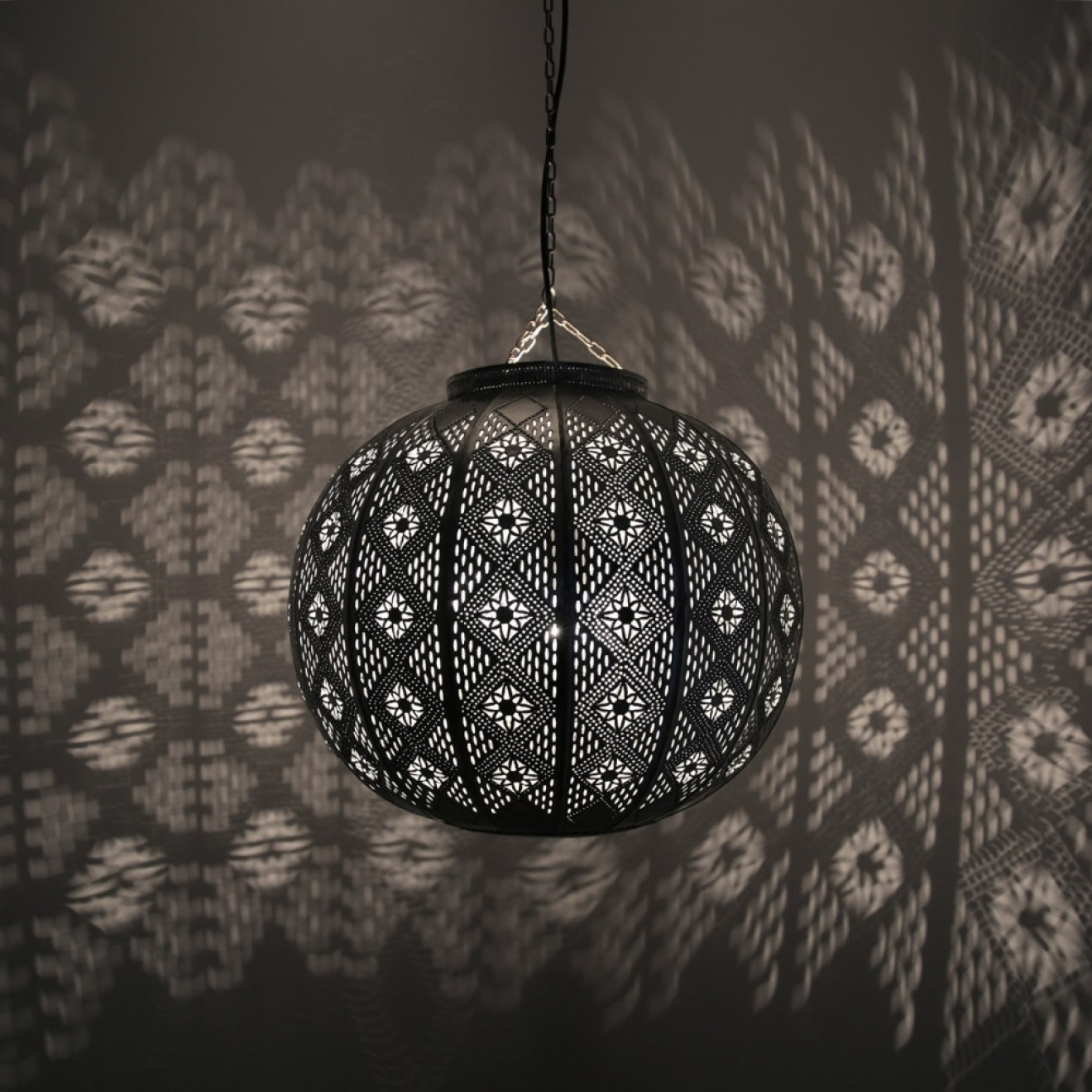 Orientalische Deckenleuchte MIMOSA Silber D38