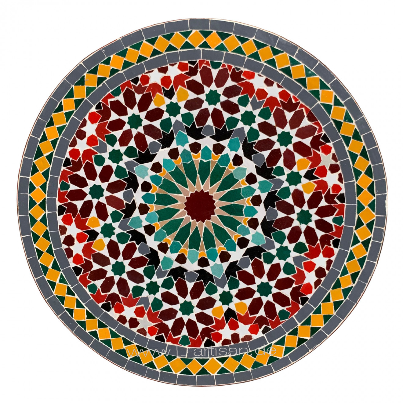 Marokkanischer Gartentisch aus Mosaik Mirage D60cm Mehrfarbig
