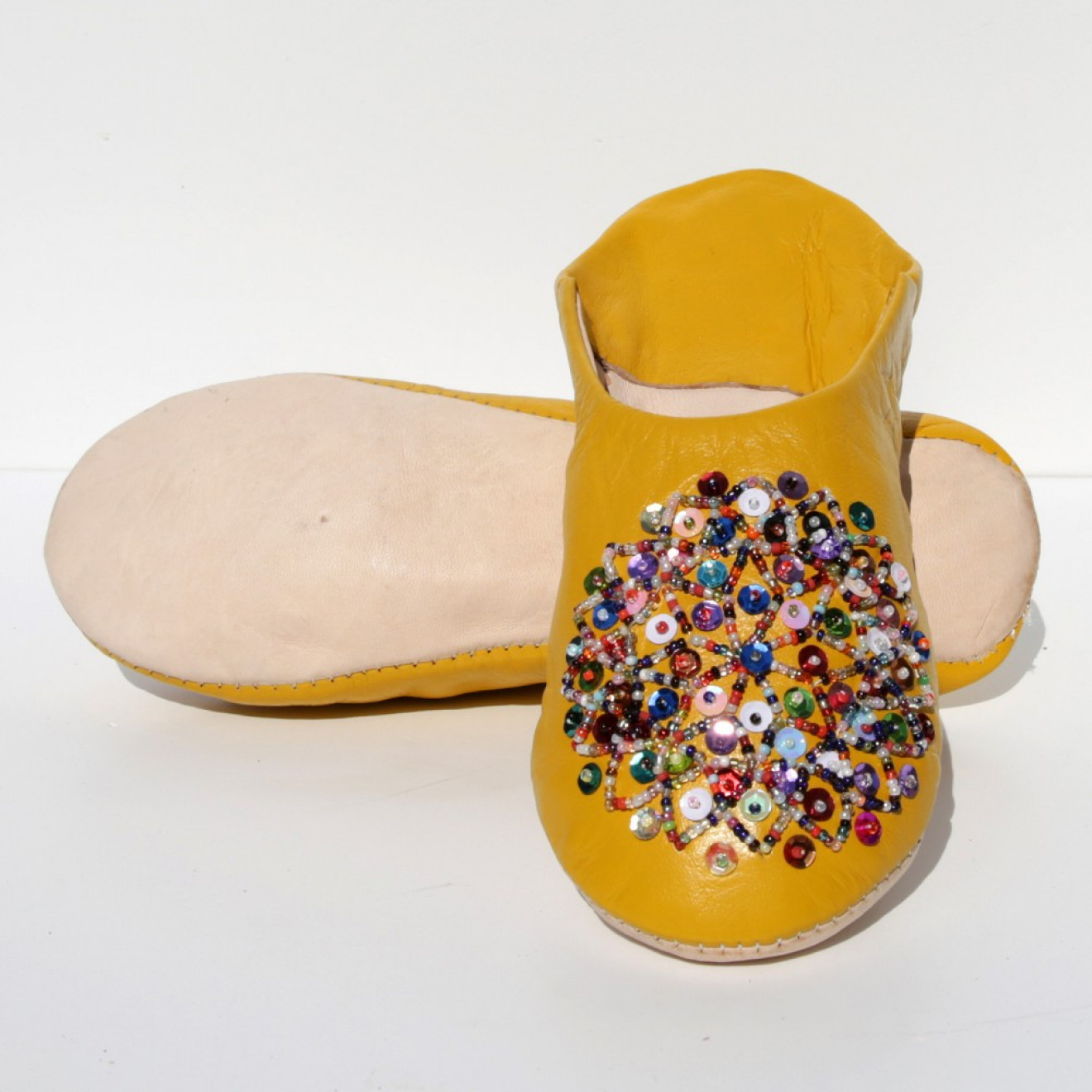 Orientalische Lederschuhe Mosona_ Gelb