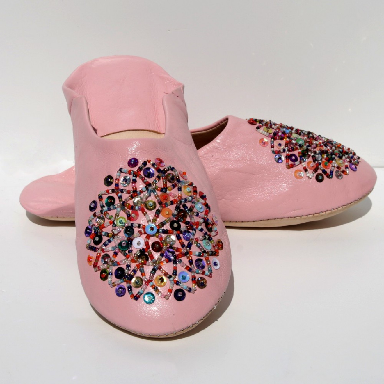 Orientalische Lederschuhe Mosona_ Rosa