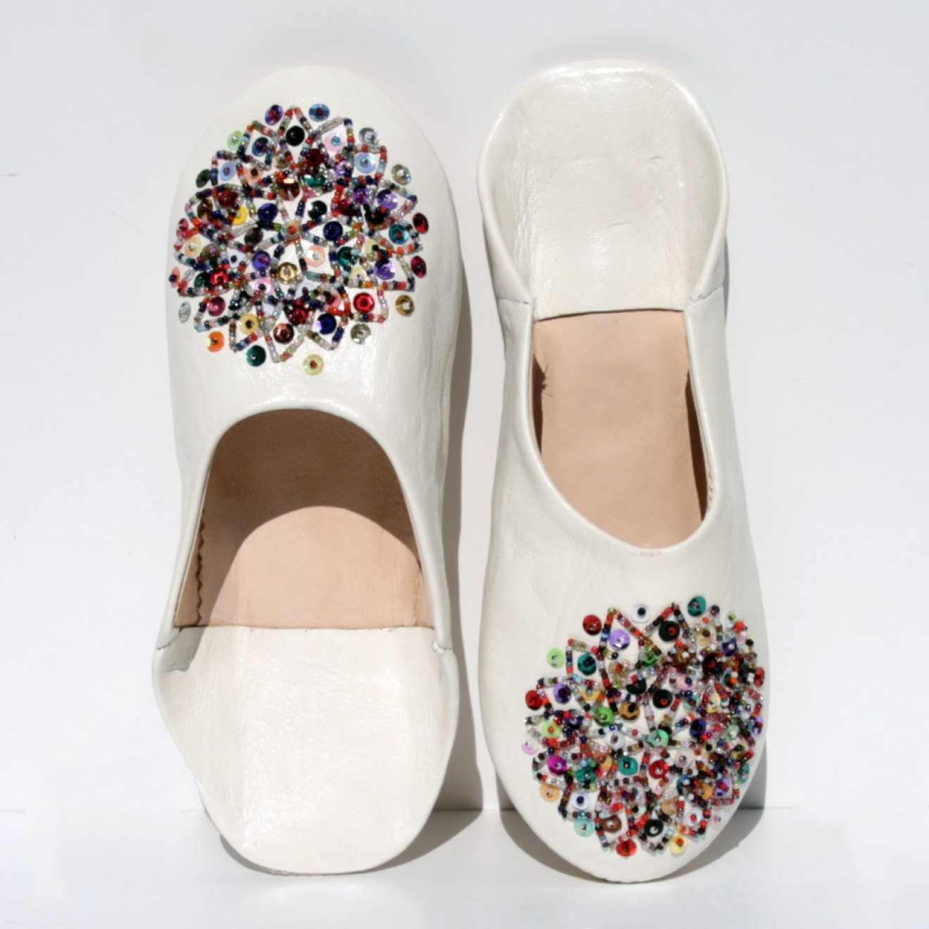 Orientalische Lederschuhe Mosona_ Weiß_2