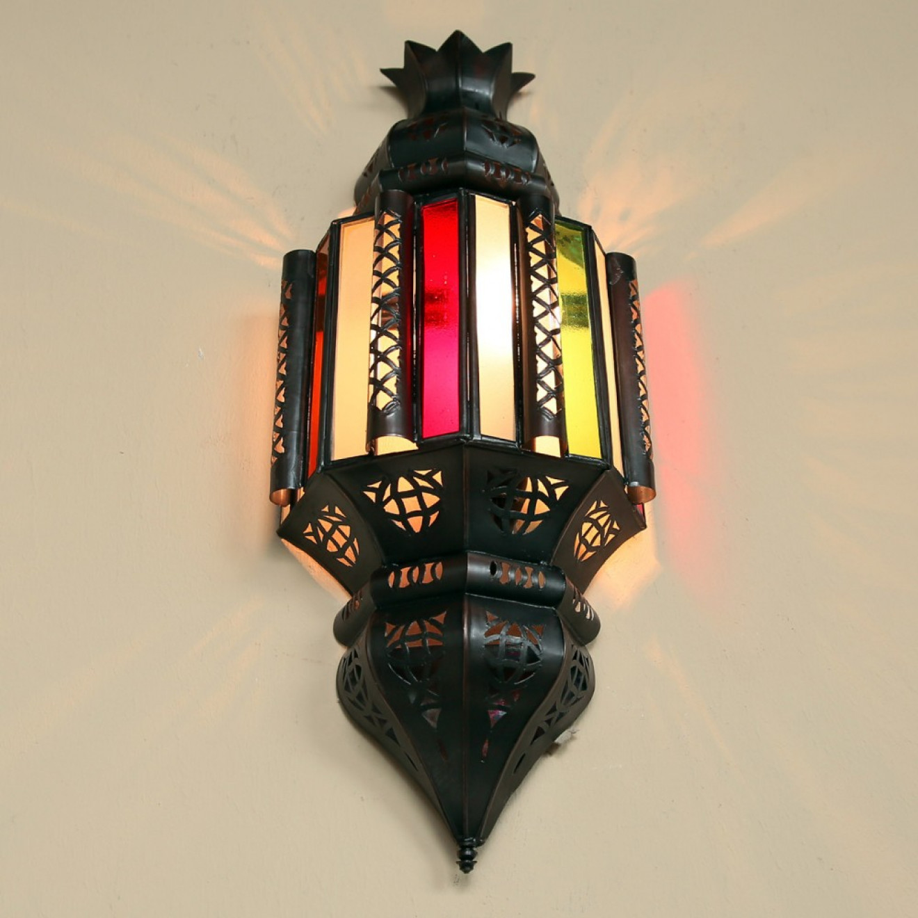 Orientalische Wandlampe aus Glas NIHAL