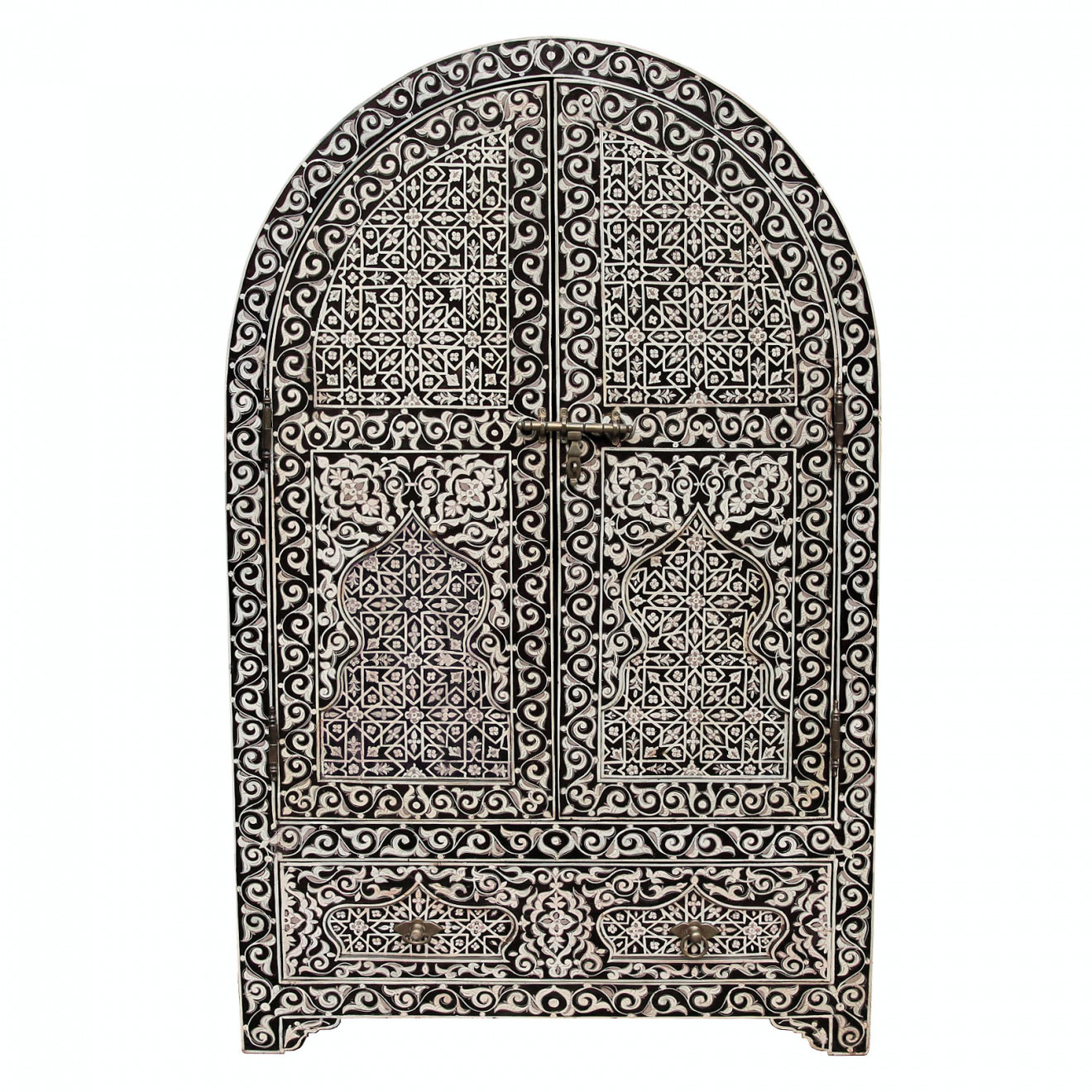 marokkanischer schrank schwarz und weiss