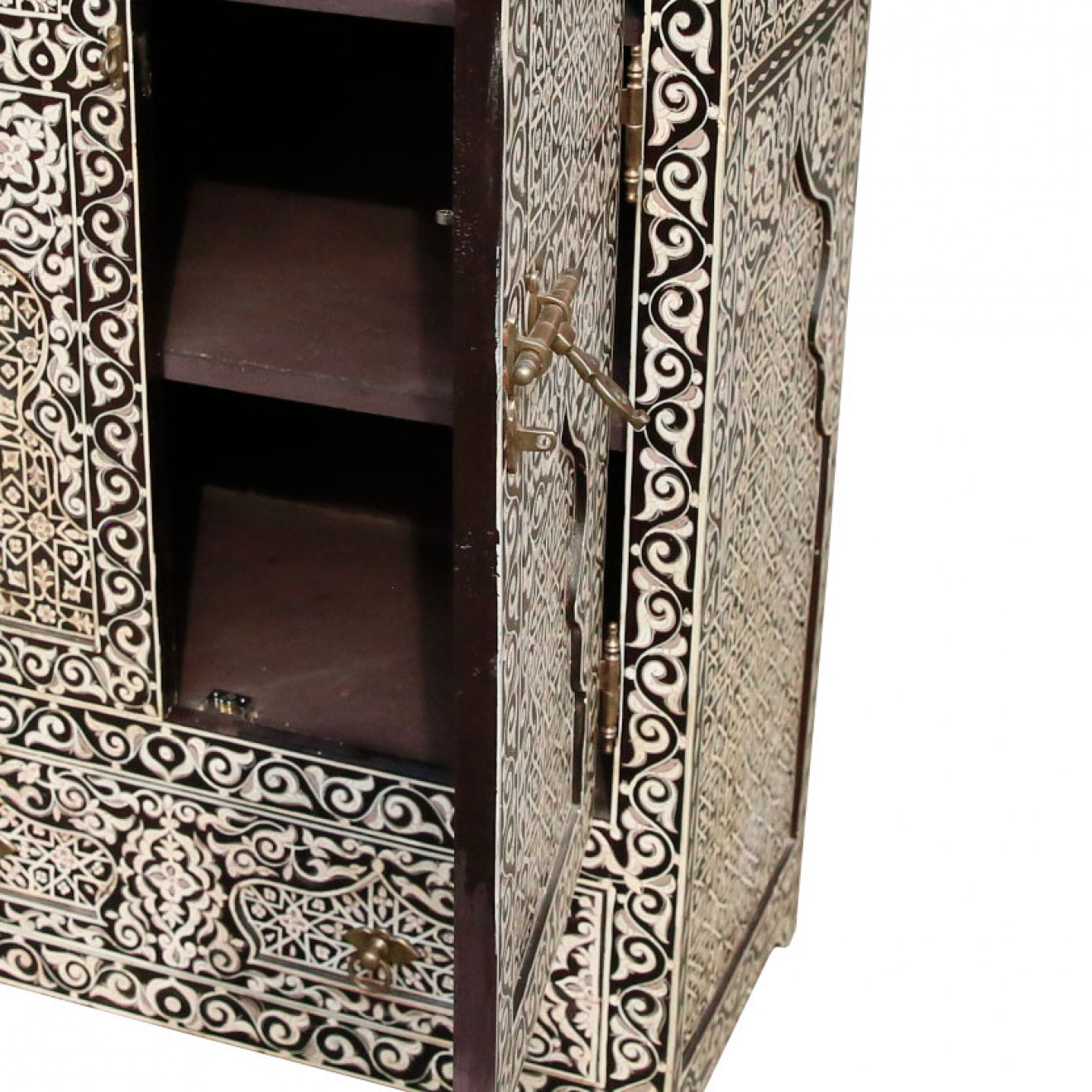 arabischer schrank schwarz und weiss