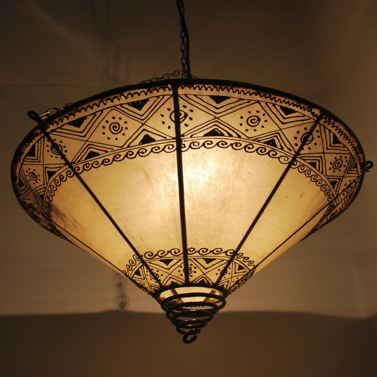 Deckenleuchte aus Leder ROSSOR Natur