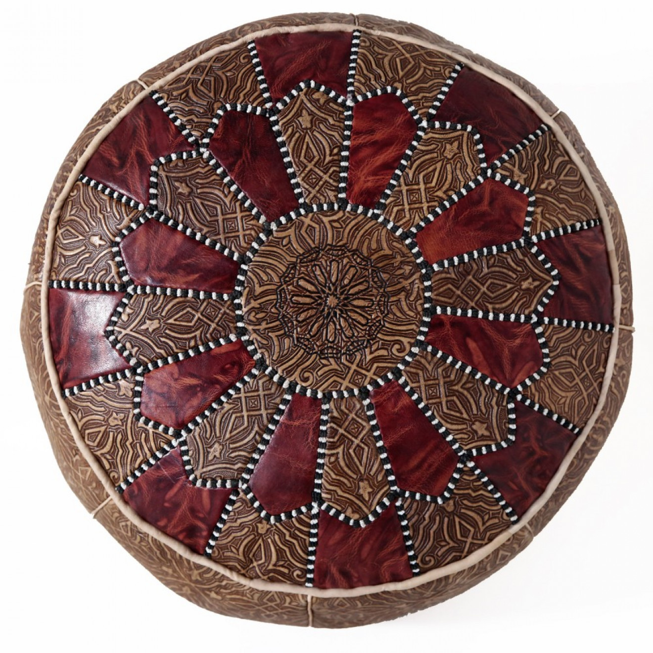 Marokkanisches Ledersitzkissen SALAM-3