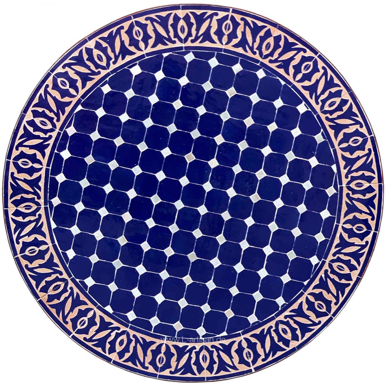 Mosaik-Tisch D80cm TAWRIK-BLAU