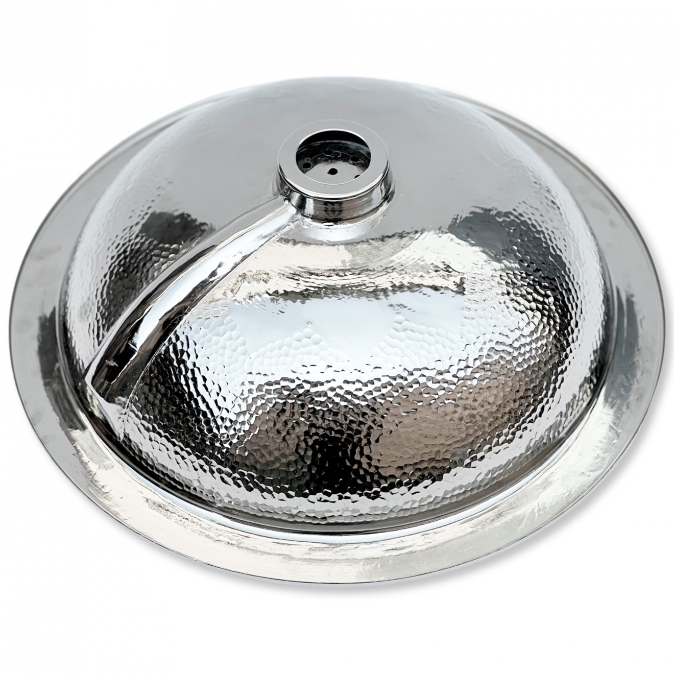 Marokkanisches Waschbecken Rund versilbertes Messing FES