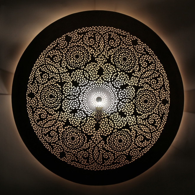 Orientalische Wandlmape aus Messing DORA-FES D80cm