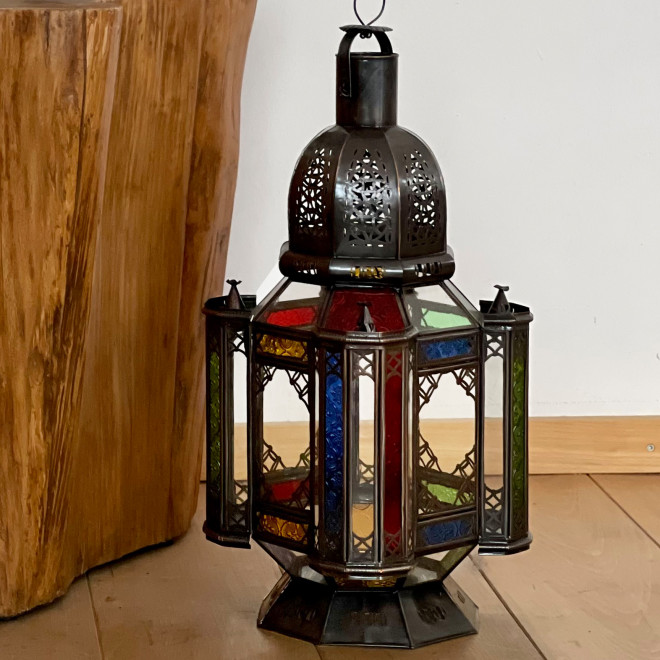 Marokkanische bunte Laterne LUMINA H57CM
