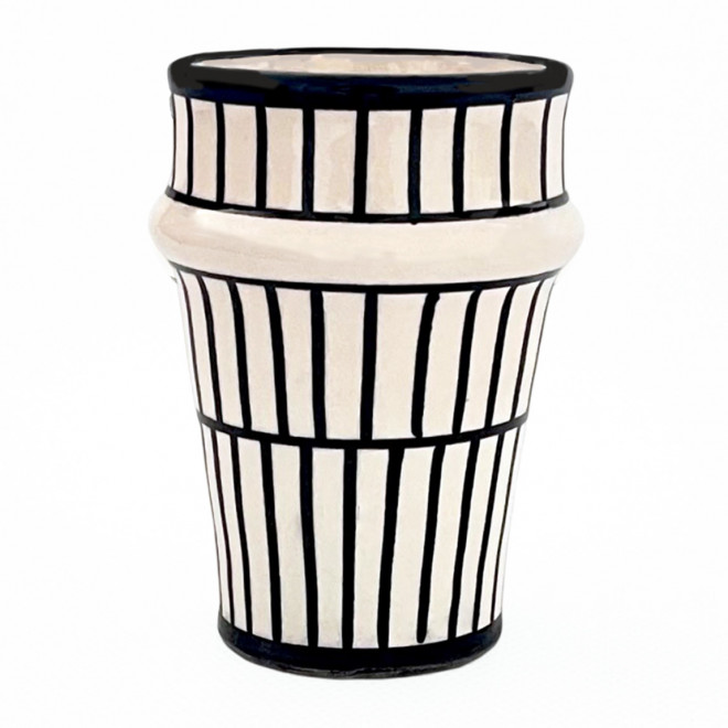 Becher Aus Keramik schwarz-weiß BMK9