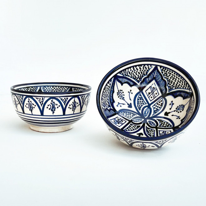 Handbemalte Schale aus Keramik SAFI-18 Ø13cm