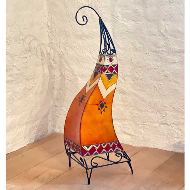 Orientalische Lederlampe CHEVAL Multi H78cm