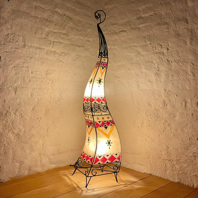 Stehlampe aus Leder CHEVAL H123cm Multi