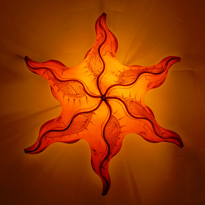 Henna-deckenleuchte SEESTERN 60cm Orange