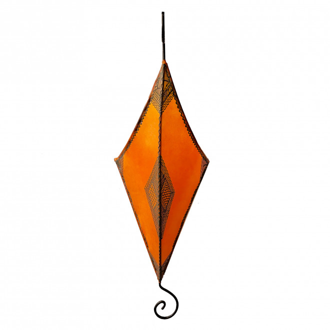 Leder- Wandlampe RICHA orange