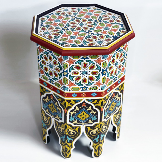 Handbemalter Holztisch Le Beau H60cm