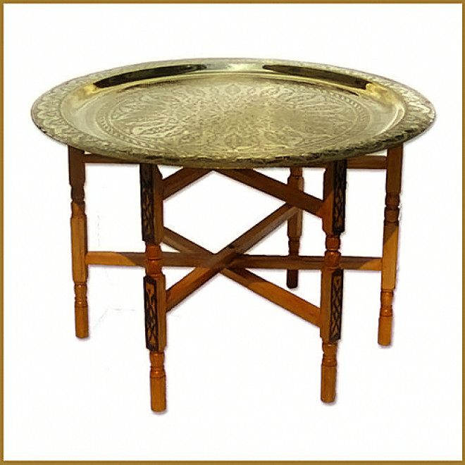 Teetisch aus Messing 100cm