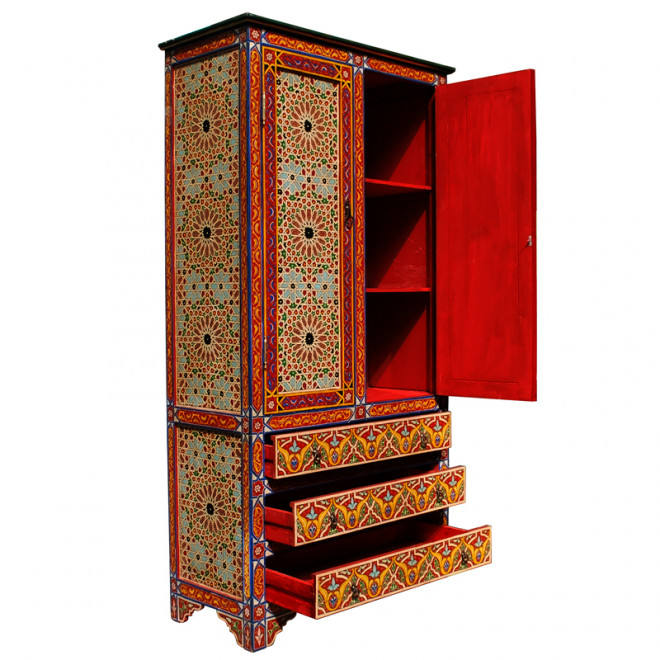 Bunter Orientalischer Schrank ZOUIN handbemalt