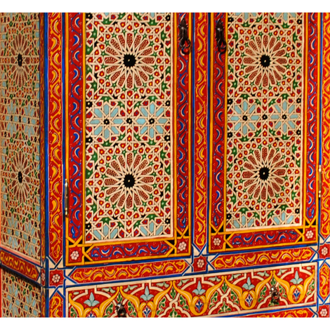 Bunter Orientalischer Schrank ZOUIN handbemalt