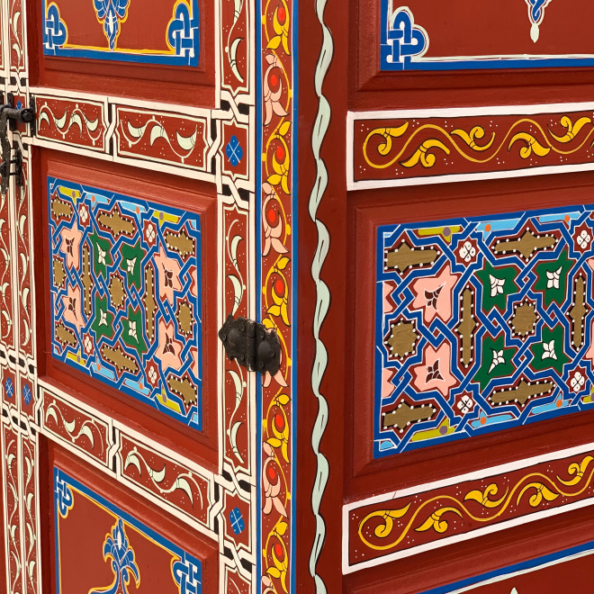 Orientalischer Schrank ALBAHIA Handbemalt