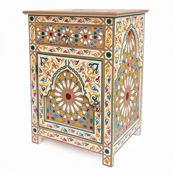 Orientalischer Nachttisch TALAYA 70x50cm Bunt