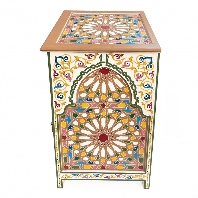 Orientalischer Nachttisch TALAYA 70x50cm Bunt