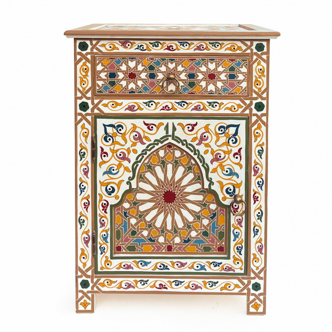 Orientalischer Nachttisch TALAYA 70x50cm Bunt